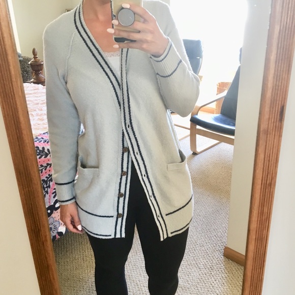 pale blue long cardigan